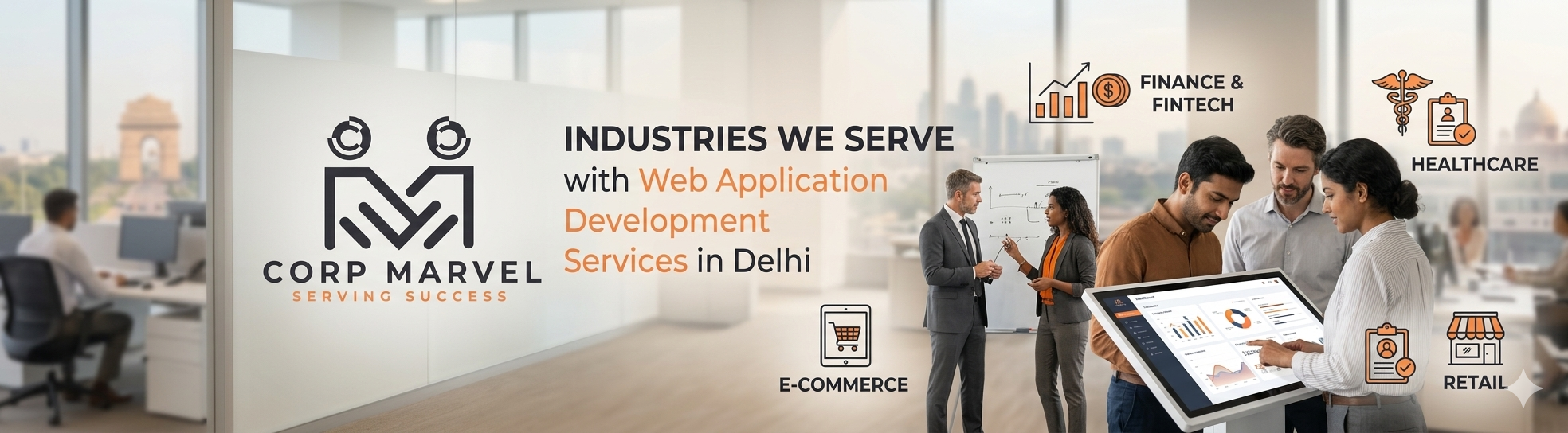 Industries We Serve with Web Application Development Services in Delhi